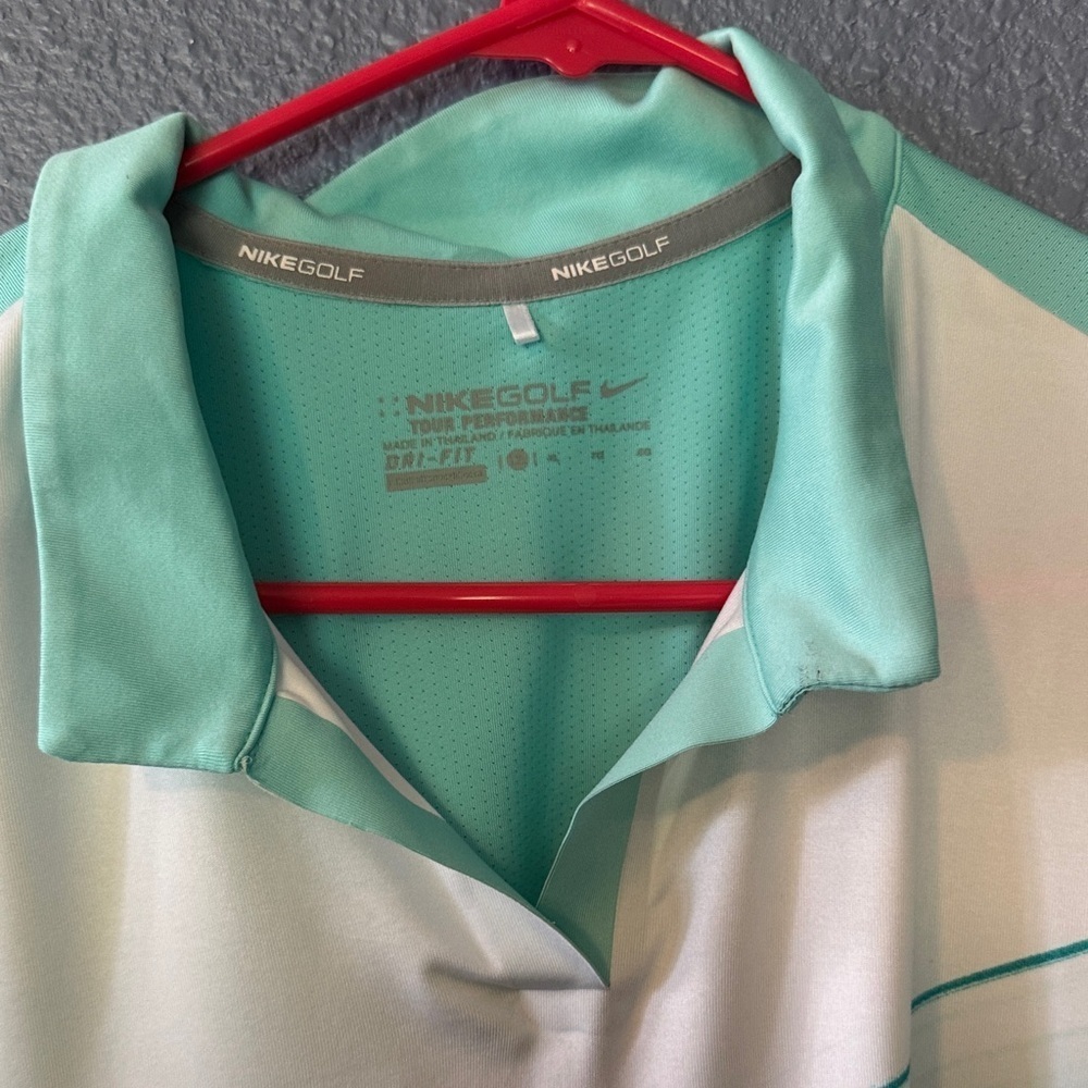 Nike Mint and White Women's Polo Shirt - Picture 2 of 3